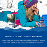 Backpacker's Pantry Three Cheese Mac & Cheese - Freeze Dried Backpacking & Camping Food - Emergency Food - 24 Grams of Protein, Vegetarian - 1 Count