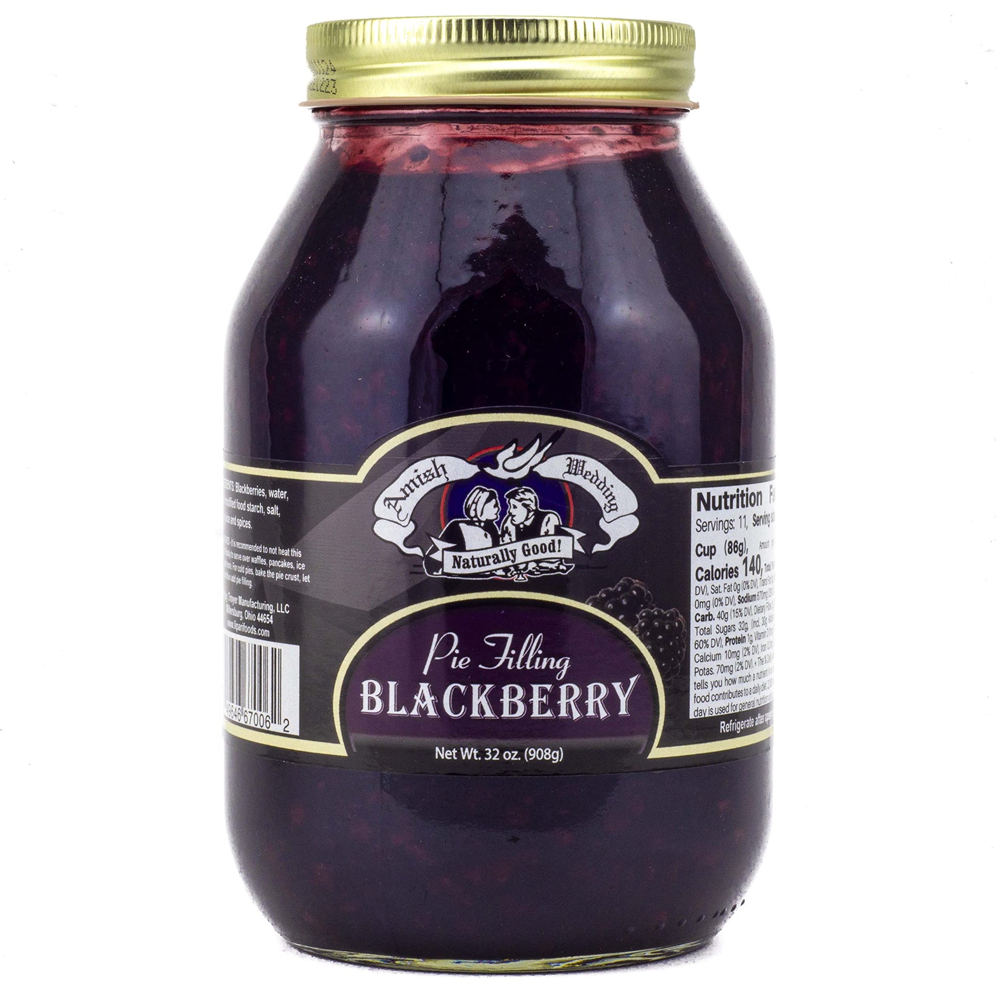 Amish Wedding Blackberry Pie Filling 32 Ounces (Pack of 2)