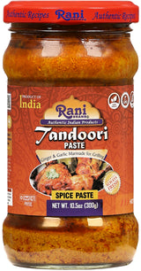 Rani Tandoori Paste (No Colors) 10.5oz (300g) Glass Jar ~ For Tandoori Chicken, Chicken Tikka, Paneer Tikka | All Natural | NON-GMO | Kosher | Vegan |