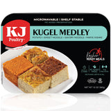 KJ Poultry Kosher Parve Ready Meals - Kugel Medley MRE Meals Ready to Eat, Halal, (1 Pack) Prepared Entree Fully Cooked, Shelf Stable Microwave Dinner