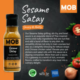 MOB Sauce Sesame Satay - Savory and Nutty Thai Inspired Grilling, Stir-fry and Bowl Sauce That’s Nut-Free, Vegan, Gluten-Free with Natural Ingredients