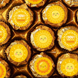 You are My Sunshine Round Candy Stickers - Sun Baby Shower or Birthday Party Round Labels Fit Chocolate Candy (160 Pieces