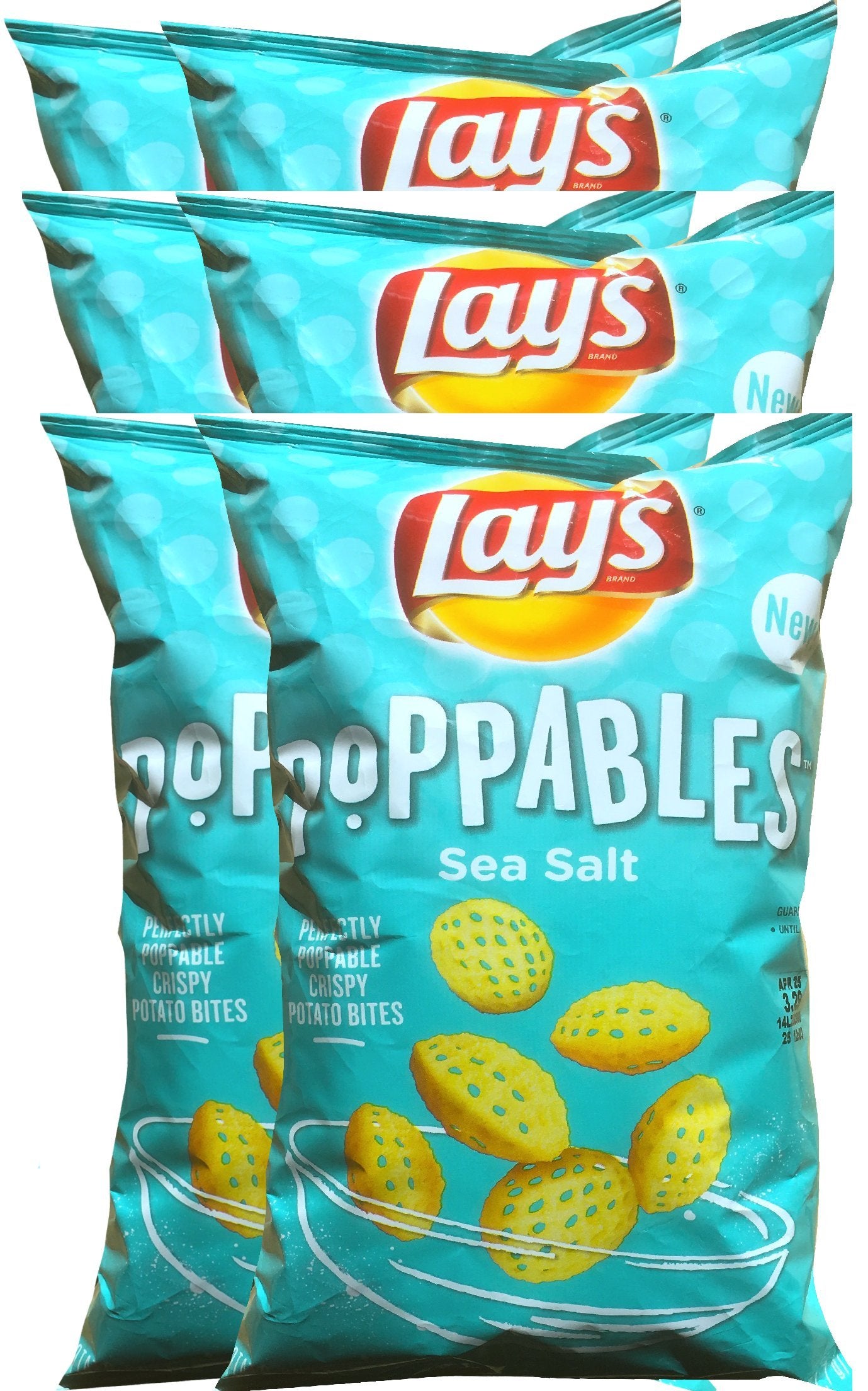 Lay's Poppables Sea Salt Perfectly Poppable Crispy Potato Bites Net Wt 5 Oz (6)