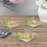 Restaurantware 10 Ounce Square Bowls 100 Disposable Serving Bowls - Heavy-Duty Premium Clear Plastic Salad Bowls For Parties Catering Or Buffets Serve