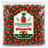 Strawberry Filled Bon Bon Hard Candy, Individually Wrapped - 25 lb (Approx. 2,250 pieces)