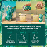 Island Oasis Nitro Infused Margarita Craft Mixer, 8.4 fl oz, pack of 4, Naturally Flavored Mocktail & Non-Alcoholic Mixer