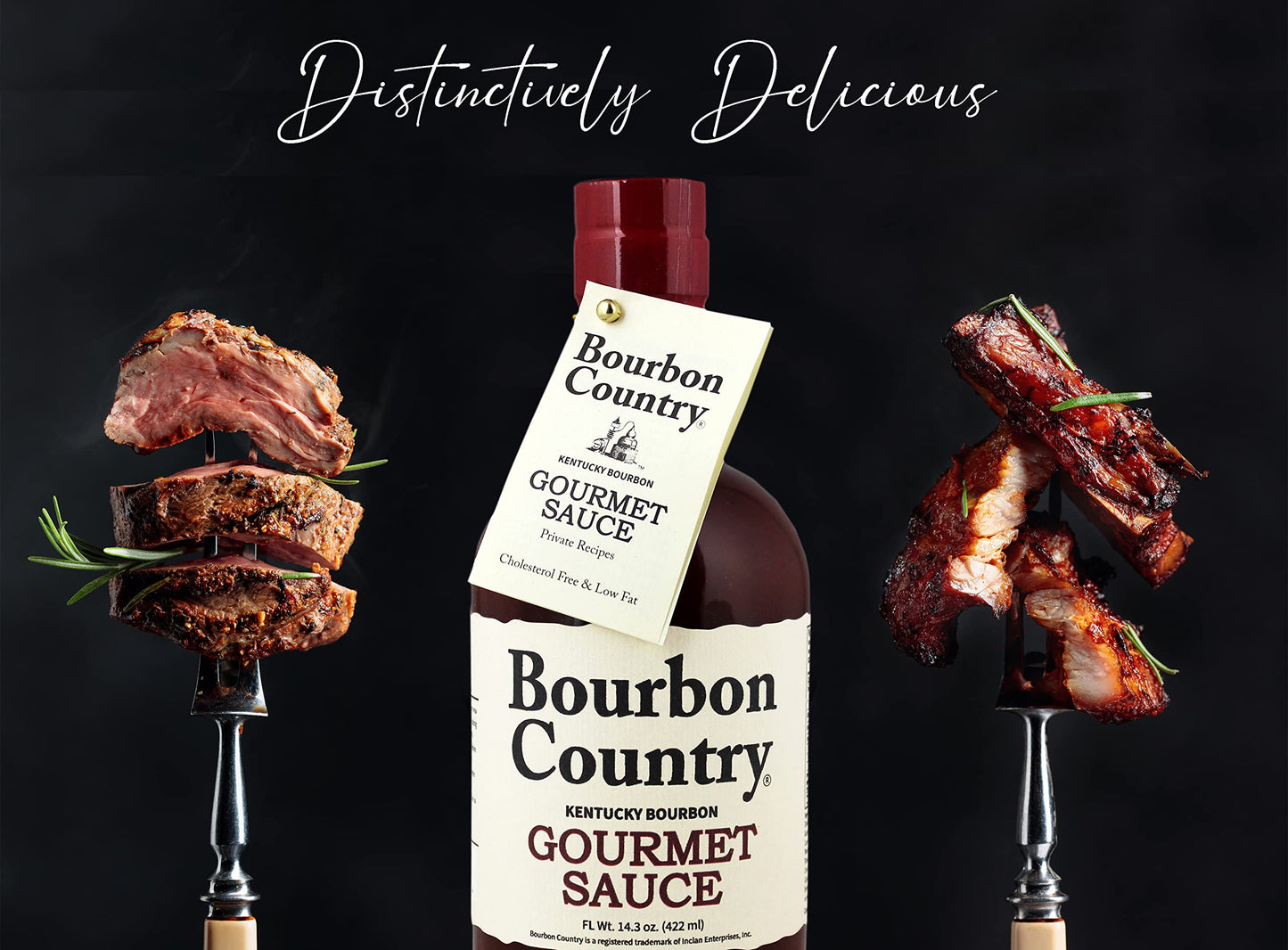 BOURBON COUNTRY GOURMET SAUCE | Marinade, Stir, Fry & Cook | Nappe Consistency | Fish & Steak Sauce | 14.3 Oz.