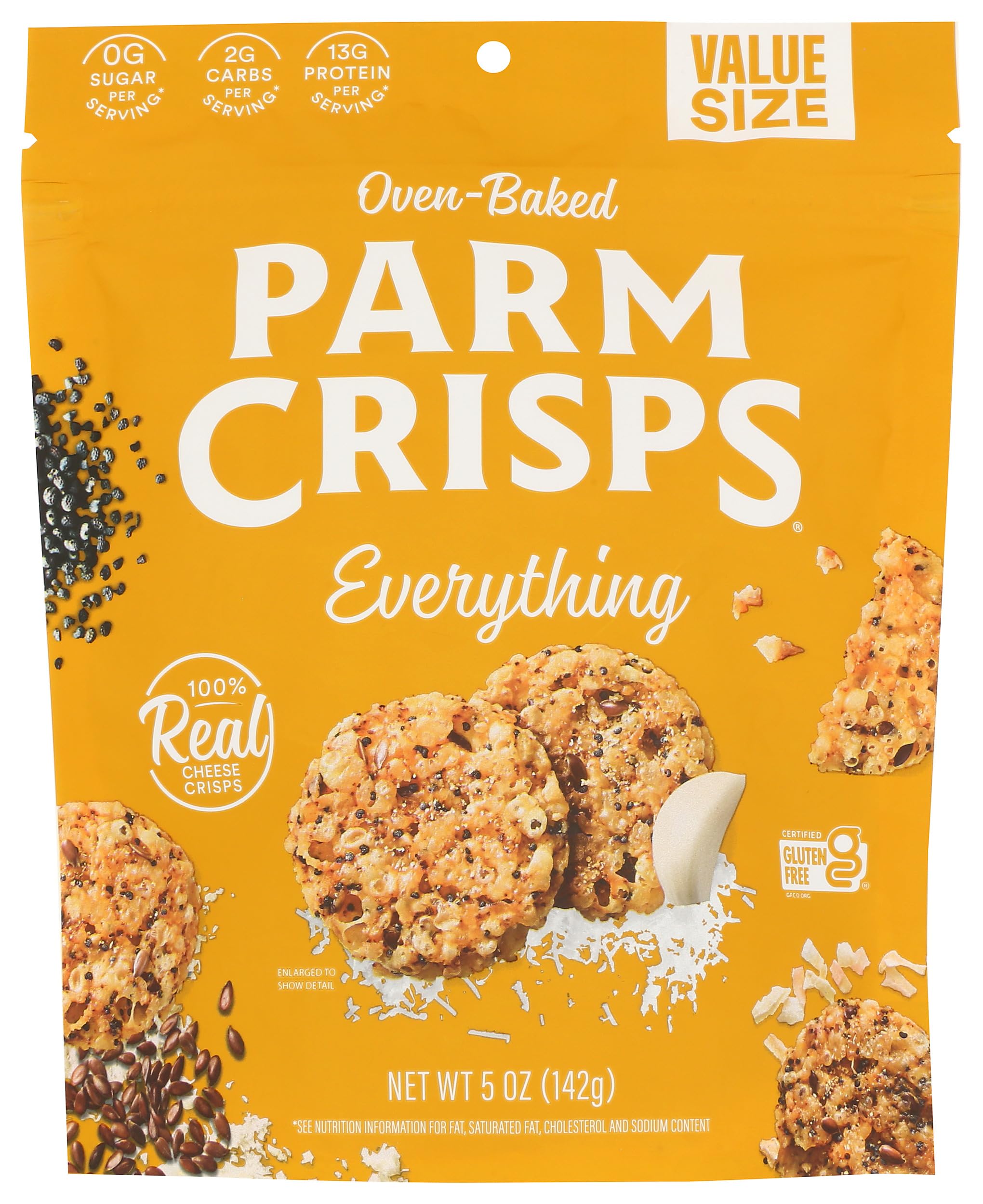 Parmcrisps, Crackers Everything Cheese, 5 Ounce