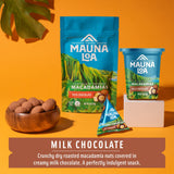 Mauna Loa Milk Chocolate Covered Macadamia Nuts, 24 Pack of 0.6 oz Mini Pouches, Gluten Free, Sweet Hawaiian Snack
