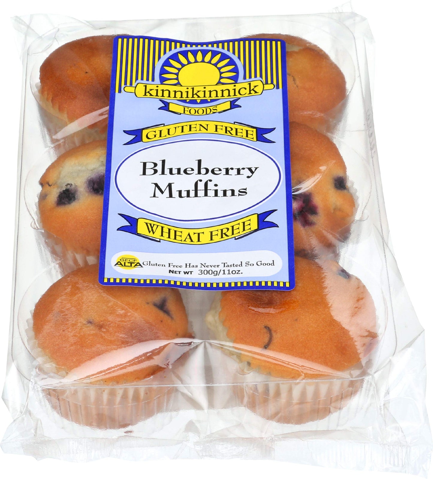 Kinnikinnick Gluten Free Blueberry Muffins, 11 oz (frozen)