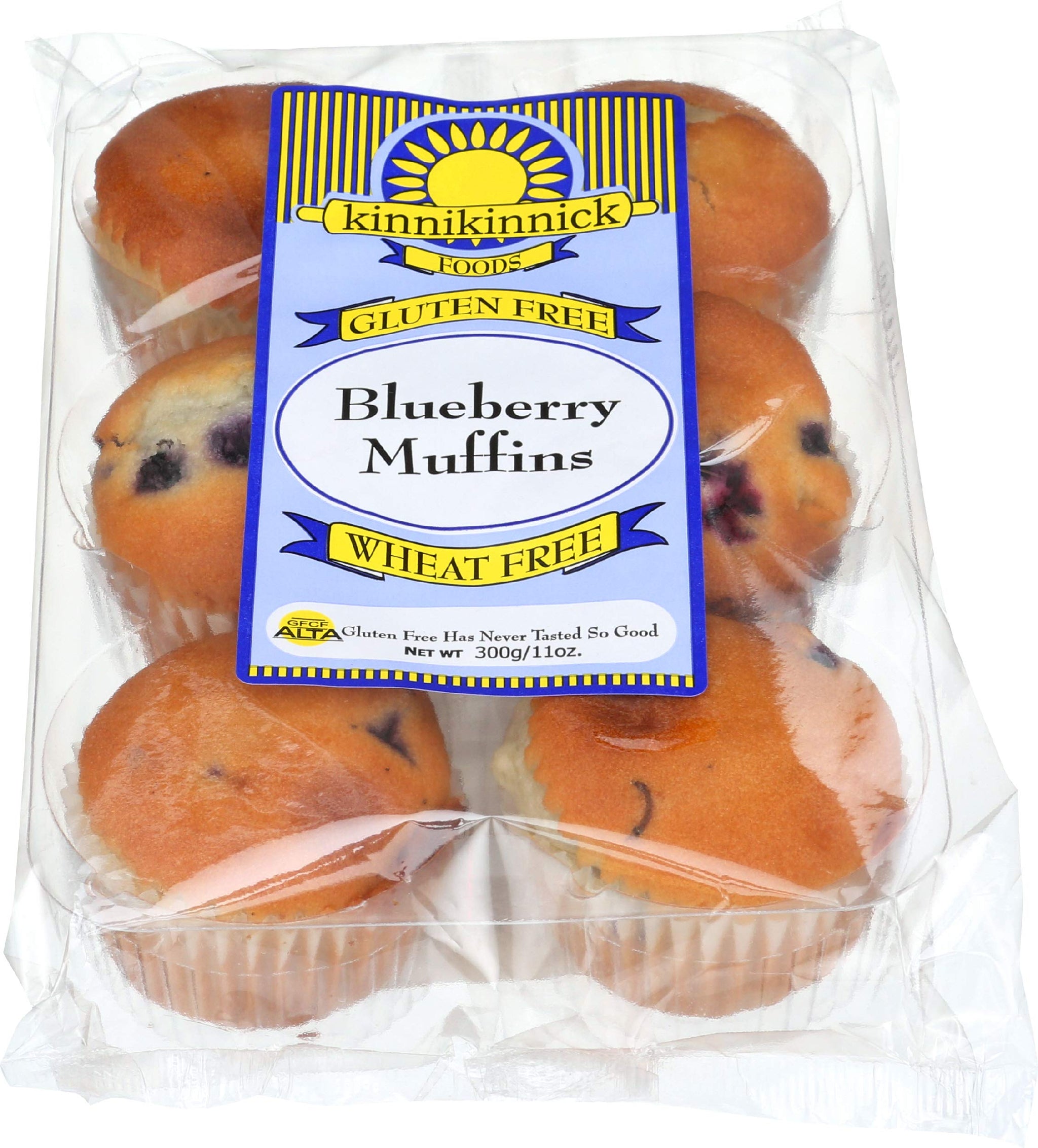 Kinnikinnick Gluten Free Blueberry Muffins, 11 oz (frozen)