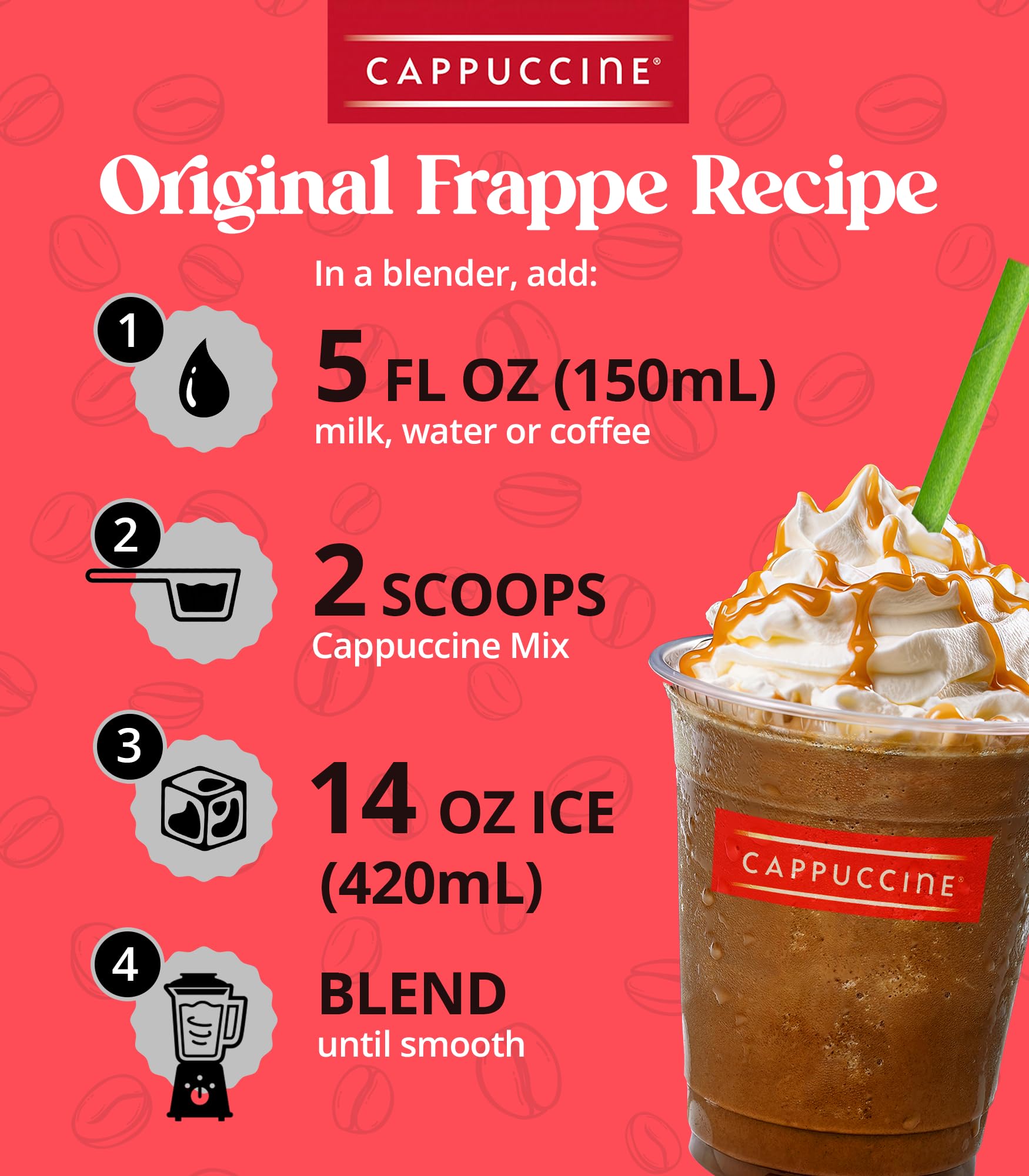 Cappuccine Extreme Toffee Coffee Frappe Mix, 3 Pound (Pack of 1)