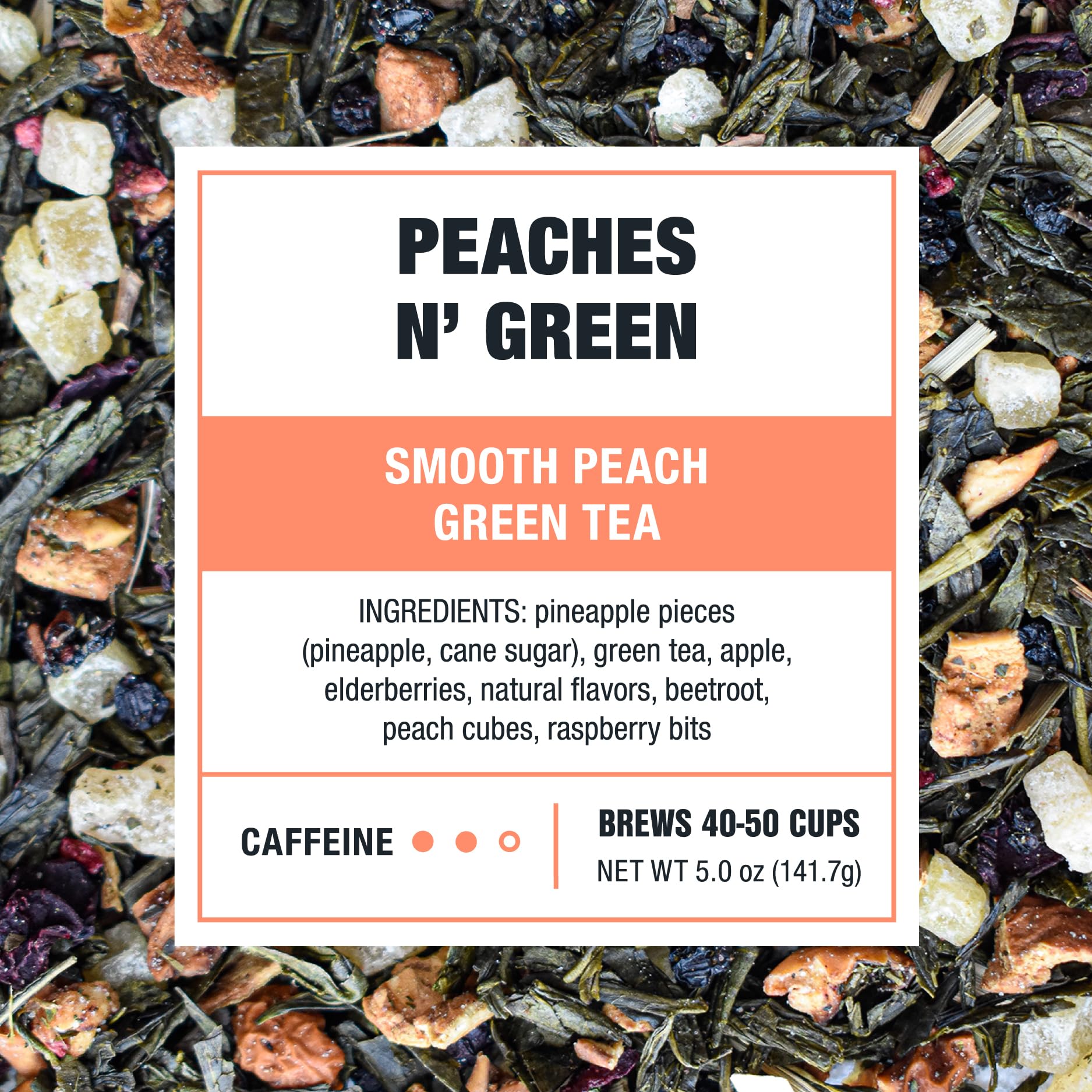 Tiesta Tea - Peaches N’ Green, Loose Leaf, Smooth Peach Green Tea, Premium Blend, Medium Caffeinated, Make Hot or Iced & Brews Up to 50 Cups, 5 Ounce