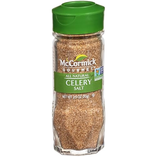 McCormick Gourmet Collection Celery Salt, Non GMO, Our Best Herbs & Spices, Ground Celery Seed and Coarsely Ground Salt, Elevate a Chicago-Style Hot
