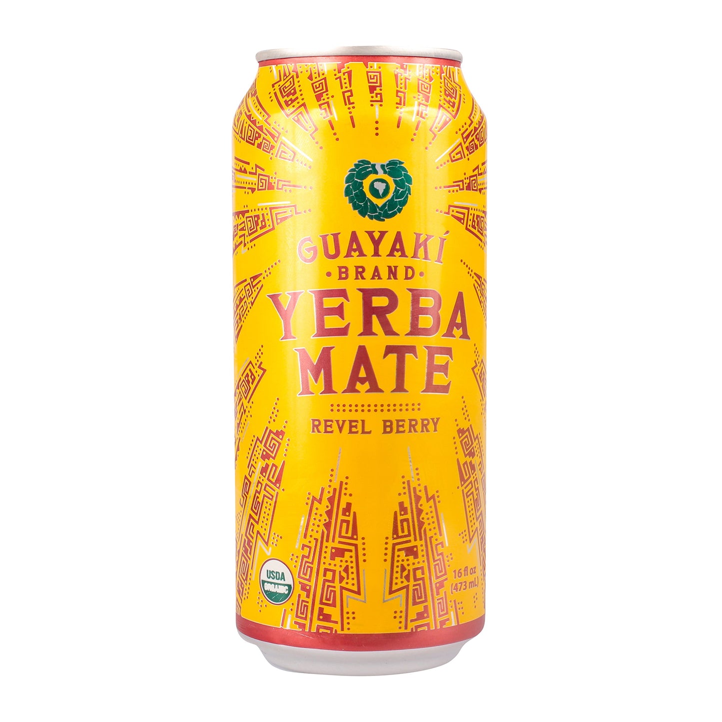 Guayakí Yerba Mate, Energy Drink Alternative, Organic Revel Berry Flavor, 15.5 Oz, 150mg Natural Caffeine, Smooth Energy & Focus