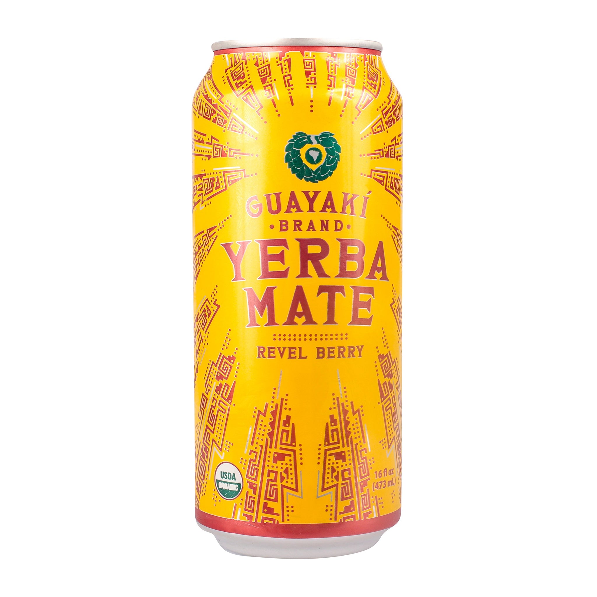 Guayakí Yerba Mate, Energy Drink Alternative, Organic Revel Berry Flavor, 15.5 Oz, 150mg Natural Caffeine, Smooth Energy & Focus