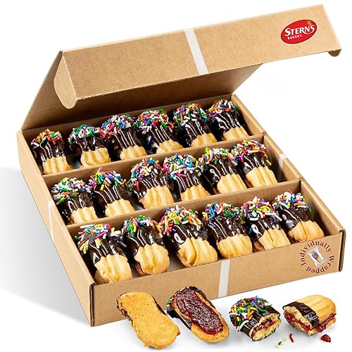 Italian Cookies Gift Basket | Chocolate Covered Cookies | 15 Cookies Individually Wrapped | Fresh Bakery Cookies | Birthday Food Gifts | Gourmet