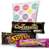 SAMBA CHOCOLATE - COCOSETTE - SUSY Venezuelan Food Cookies Wafers Rollers Chocolate Covered Hazelnut, Cookies Wafers Coconut Cream, Assorted Cookie