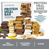 WonderSlim Meal Replacement Protein Bar, Variety Pack, 15g Protein, 20 Vitamins & Minerals (7ct)