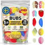 BUBS Swedish Candy Mix 1 lb - Viral Sweet & Sour Foam Candy Assortment - Vegan Gelatin-Free Gummies Imported from Sweden - Dizzy Skulls, Tutti Frutti