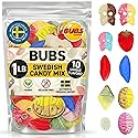 BUBS Swedish Candy Mix 1 lb - Viral Sweet & Sour Foam Candy Assortment - Vegan Gelatin-Free Gummies Imported from Sweden - Dizzy Skulls, Tutti Frutti