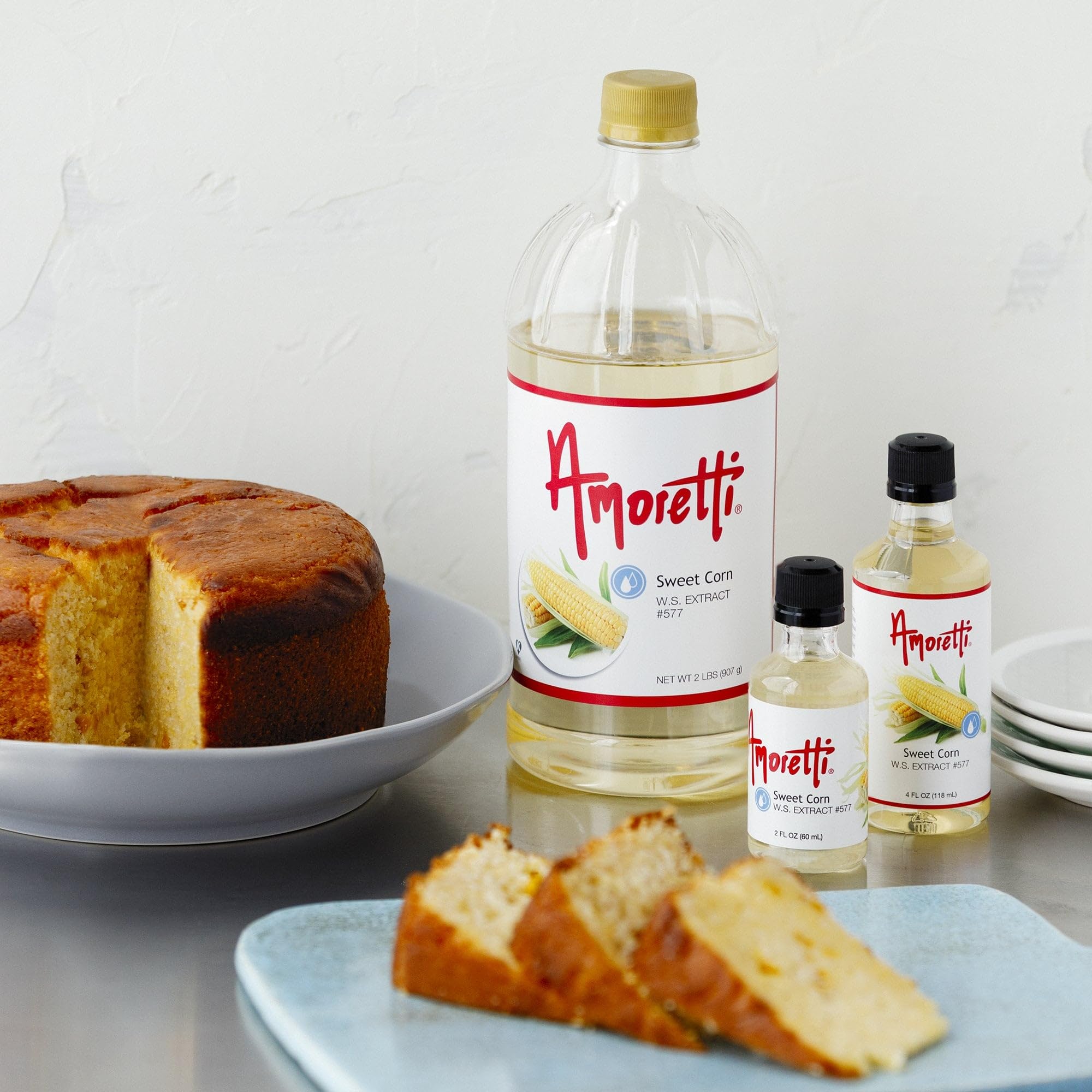 Amoretti - Sweet Corn Extract Water Soluble 2 oz - Highly Concentrated & Perfect For Pastry, Savory, Brewing, and more, Preservative Free, Vegan