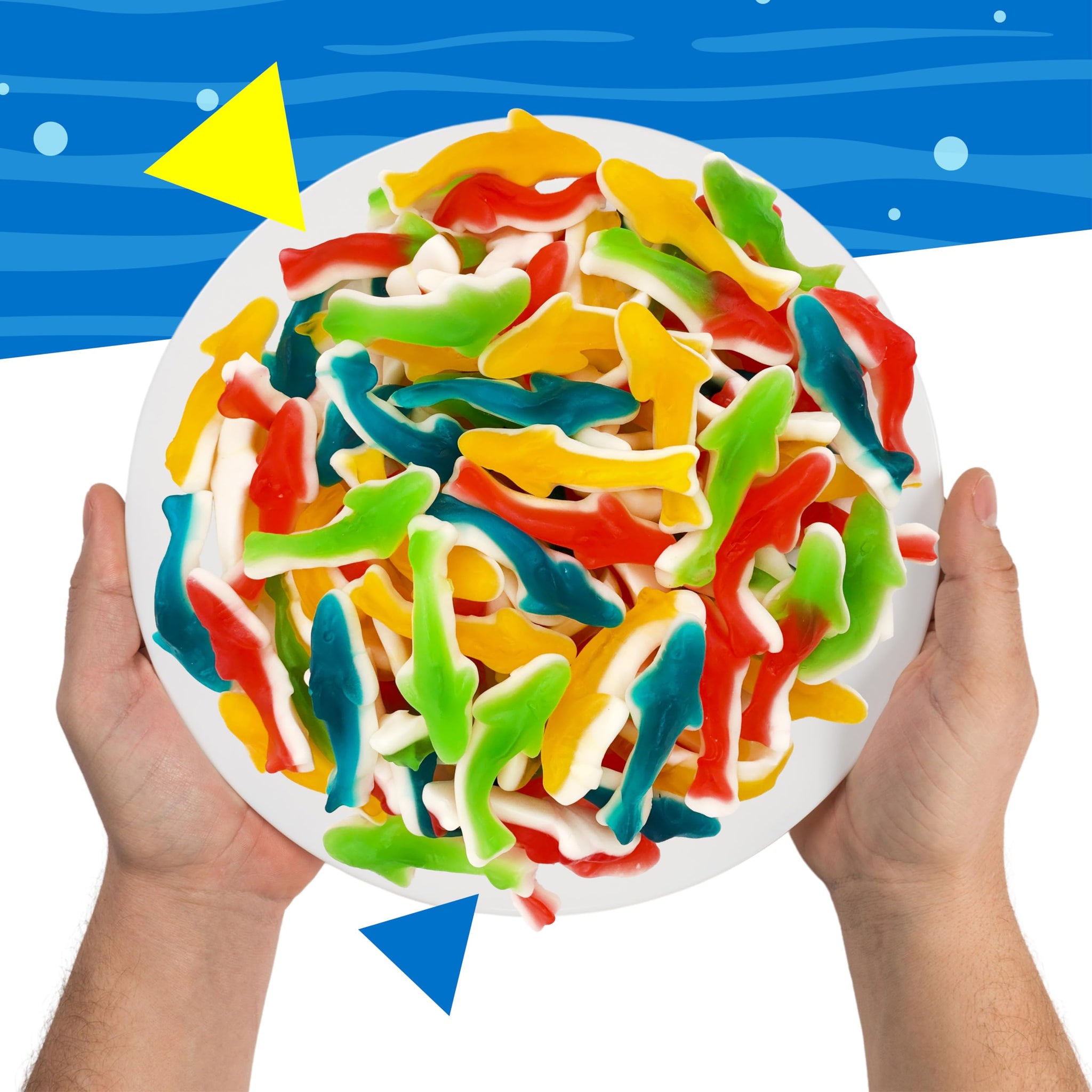 Gummy Sharks Candy | 2 Pound Bag | Assorted Fruit Flavors