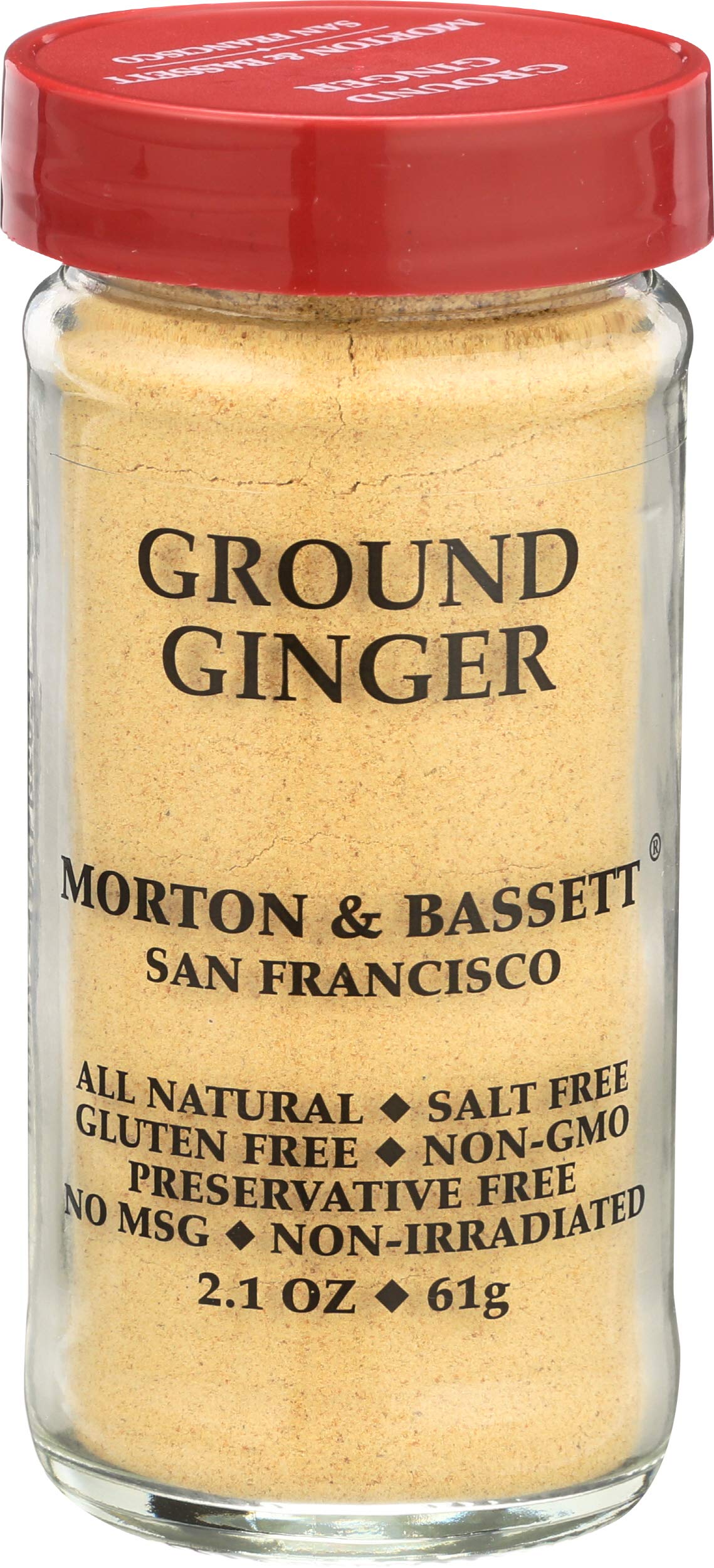 Morton & Bassett Ground Ginger, 2.1-Ounce Jars (Pack of 3)