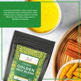 Jiva Organics Turmeric Tea Latte - Golden Milk Powder 7 Ounce (200g) - Ashwagandha, Cardamom, Ginger, Black Pepper & More
