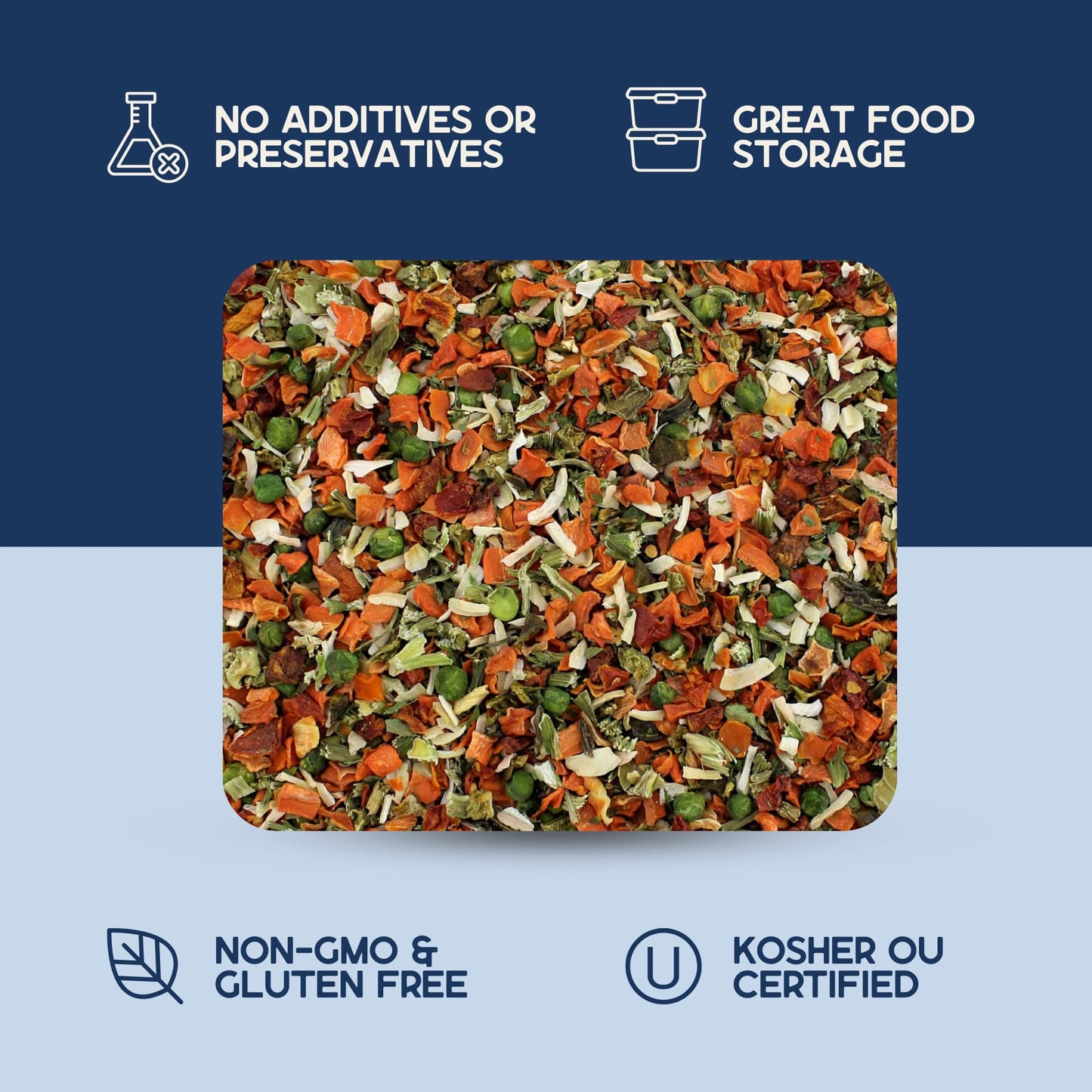 Harmony House Premium Vegetable Soup Mix - Dehydrated Vegetables for Cooking, Camping, Emergency Supply and More (9 oz, Quart Size Jar)