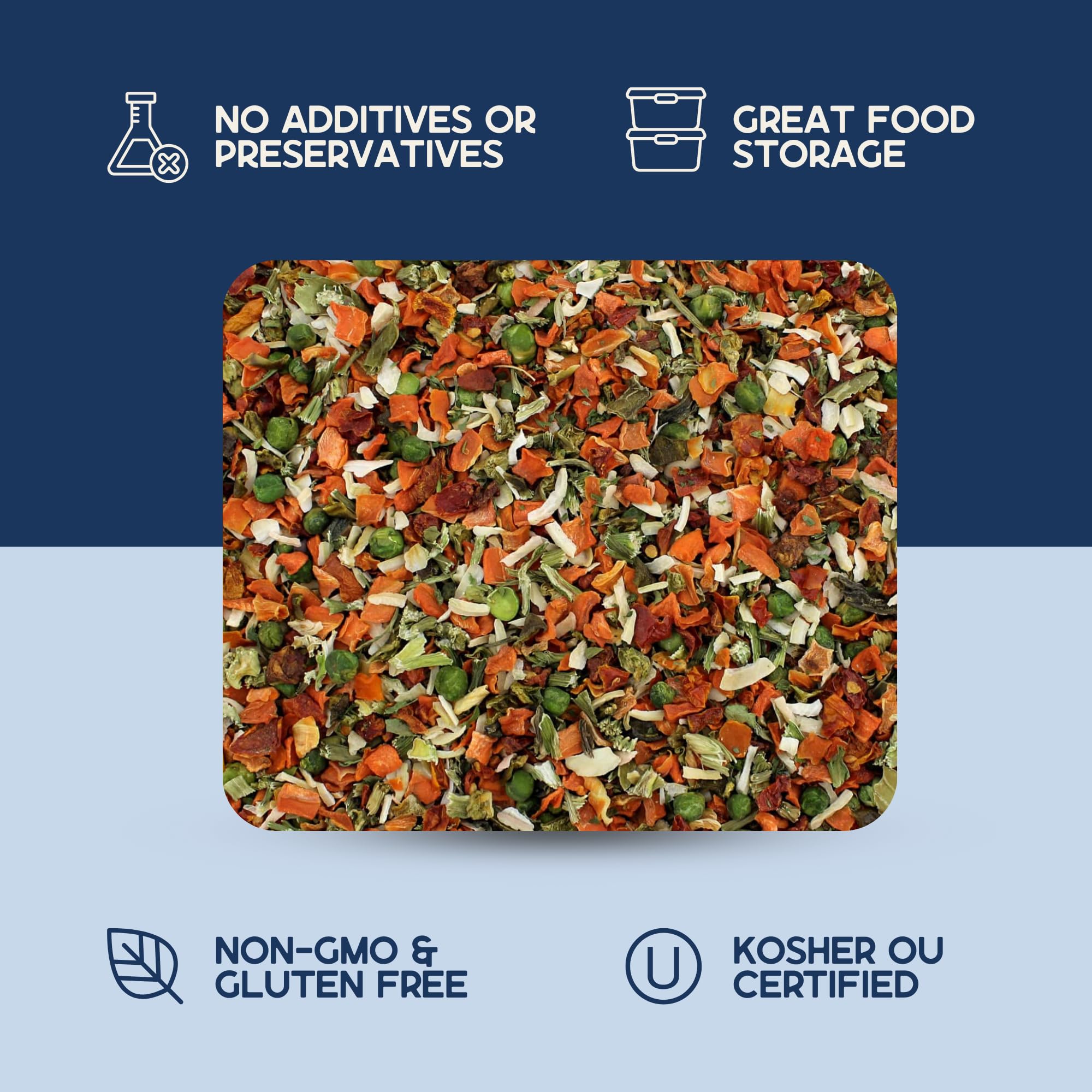 Harmony House Premium Vegetable Soup Mix - Dehydrated Vegetables for Cooking, Camping, Emergency Supply and More (9 oz, Quart Size Jar)