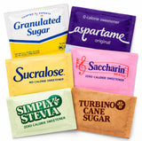 300 Count Sugar & Sweetener Packets Variety | White Sugar, Raw Sugar In The Raw, Zero Calorie Sweeteners | Coffee Sweetener Assortment | Individually