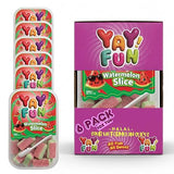 Halal Sour Gummy Watermelon Slices | 6 Pack Bundle (6x7 oz Tubs) | Chewy Sugar-Coated Watermelon Slice Gummy Candy | Resealable Tubs in Bulk