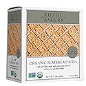 Rustic Bakery Handmade Sourdough Flatbread Cracker Bites - Olive Oil & Sel Gris - Sea Salt Charcuterie Crackers for Cheese Platters or Snacking - Made