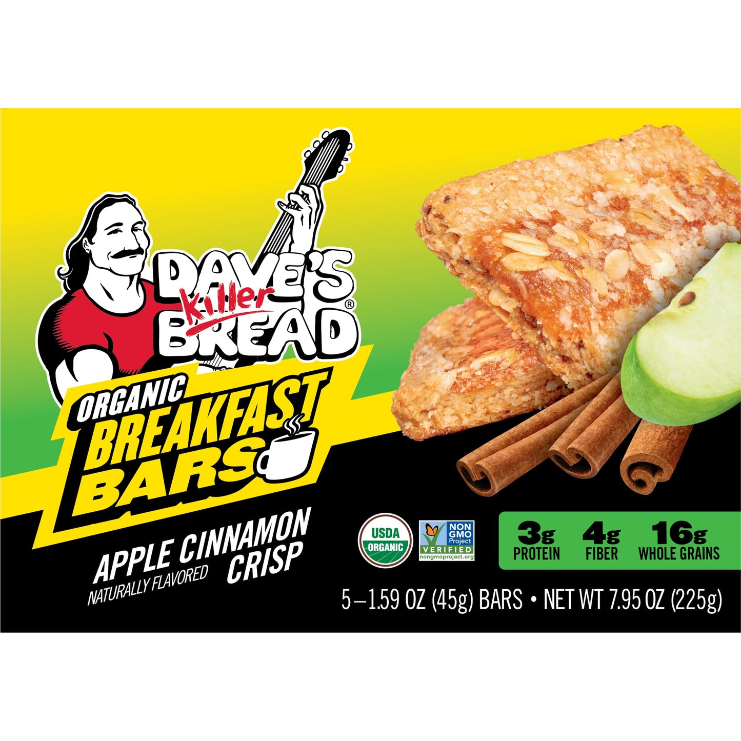 Dave's Killer Bread Blueberry, Apple & Strawberry BREAKFAST BARS, 5 CT (Variety Pack)