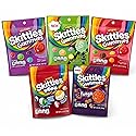 Bundl'd Skittles Gummies Variety Pack - 5 Bag Candy Sampler with Original Gummies, Sour, Wild Berry, Fuego Sweet & Spicy, and Freeze Dried Candy