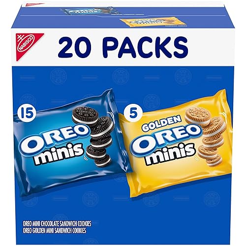 Oreo Mini Mix Sandwich Cookies Variety Pack, 20 Snack Packs