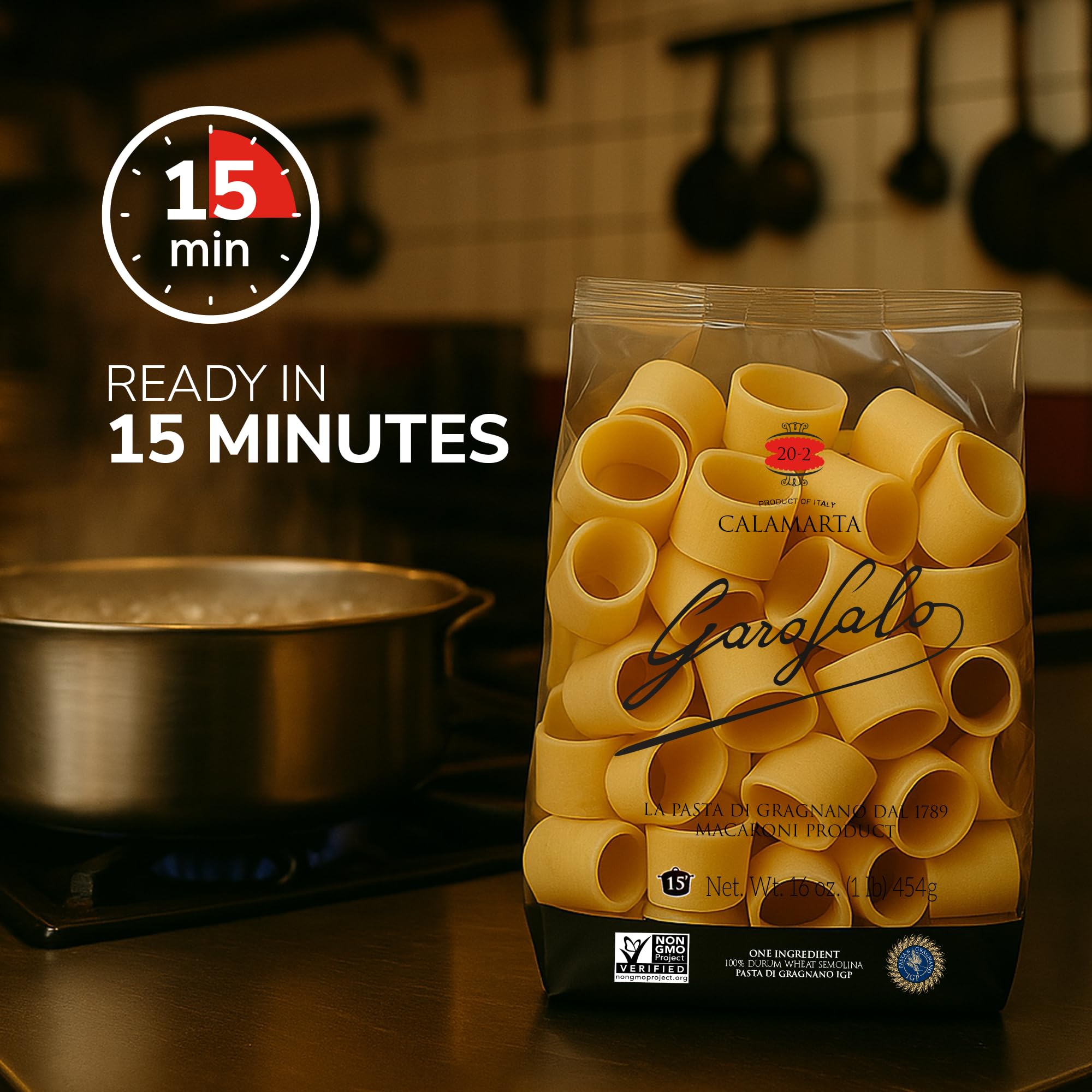 Calamarata, Durum Wheat Semolina Macaroni Product