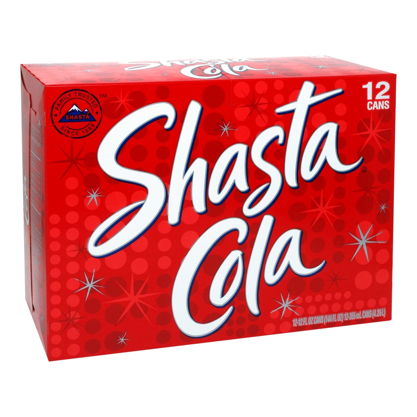 Shasta Cola | 12-Pack of 12oz Cans | Classic Bold Cola Taste | Caffeinated Soda | Crisp & Refreshing
