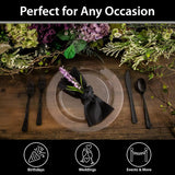 Lillian Tablesettings Premium Quality Heavyweight Plastic Plates China Like. Wedding and Party Dinnerware Plastic Plates 6.25 inc Clear-Value Pack 40