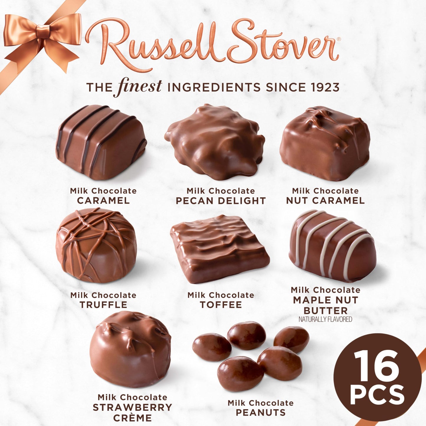 RUSSELL STOVER Christmas Milk Chocolate Candy Assortment Gift Box, 9.4 oz.