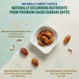 Sahara Gold Sukkari Dates | Gluten-Free & Non GMO | Naturally Very Sweet & Soft Texture | Sukkari Rotab Dates | Saudi Grown | High Fiber Dried Fruit