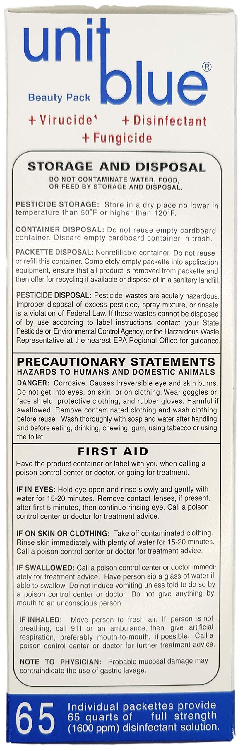Timsen Unit Blue Germicidal Disinfectant (Box of 65)