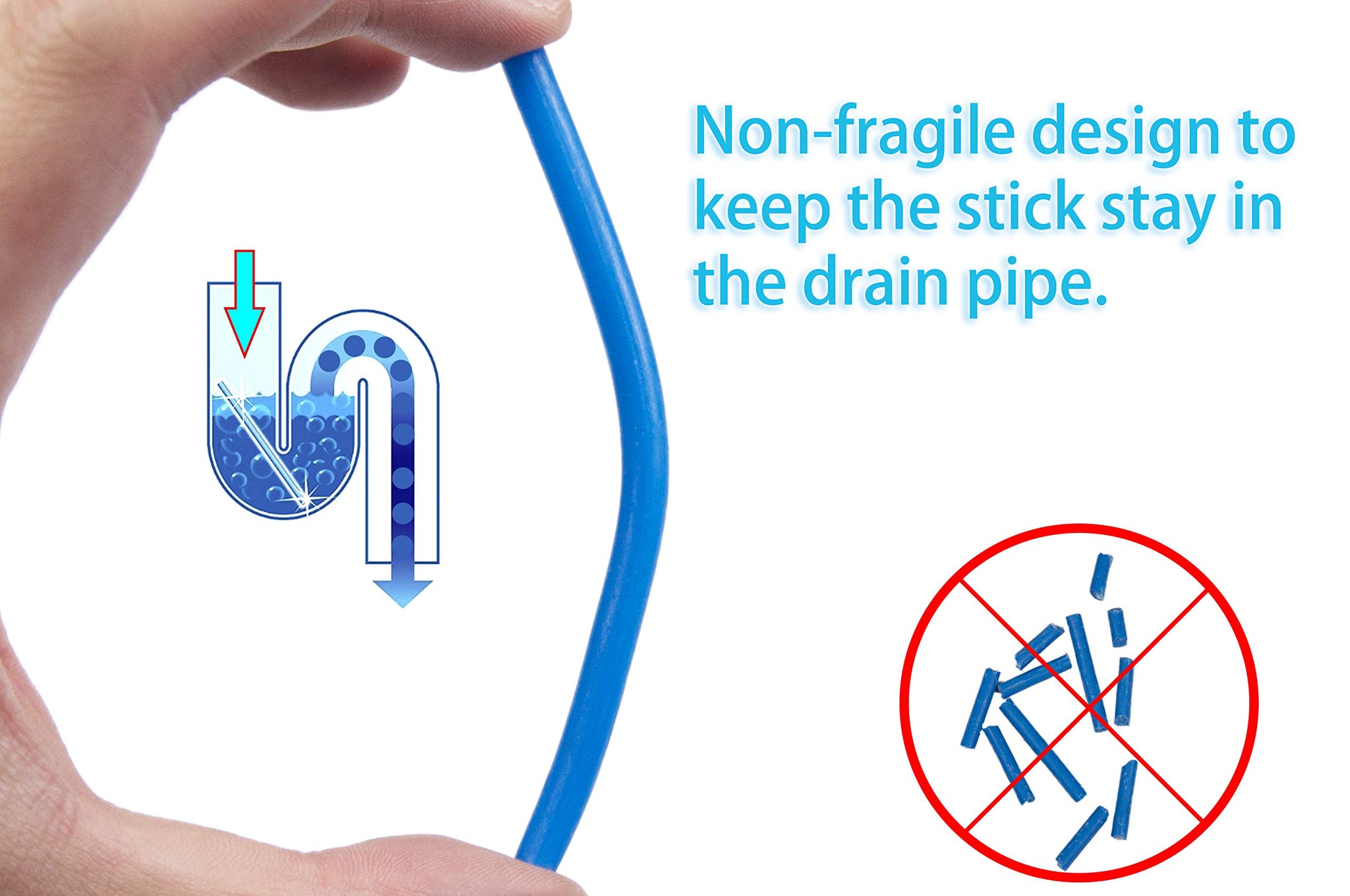 IUDAOIHK Drain Sticks Sink Cleaner Opener Enzyme Drain Cleaner to Keep Drains and Pipes Clear and Remove Odor 4 Packs(48 pcs)
