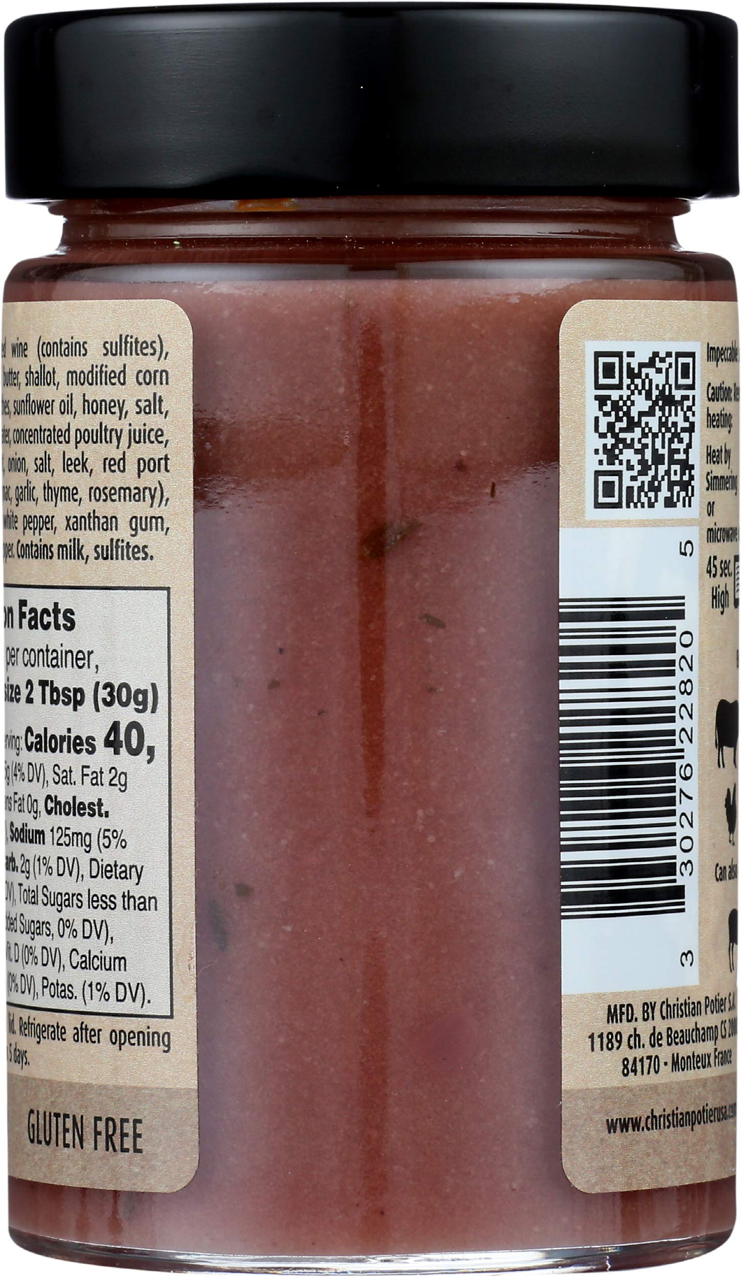 Christian Potier Red Wine Shallot Sauce, 6.35 OZ