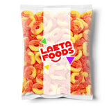 Peach Rings Gummy Candy | 1 Lb Bag | Classic Sweet and Sour Candy | Gummy Rings with Chewy Texture | Nostalgic Peach Gummies for Snacking, Parties