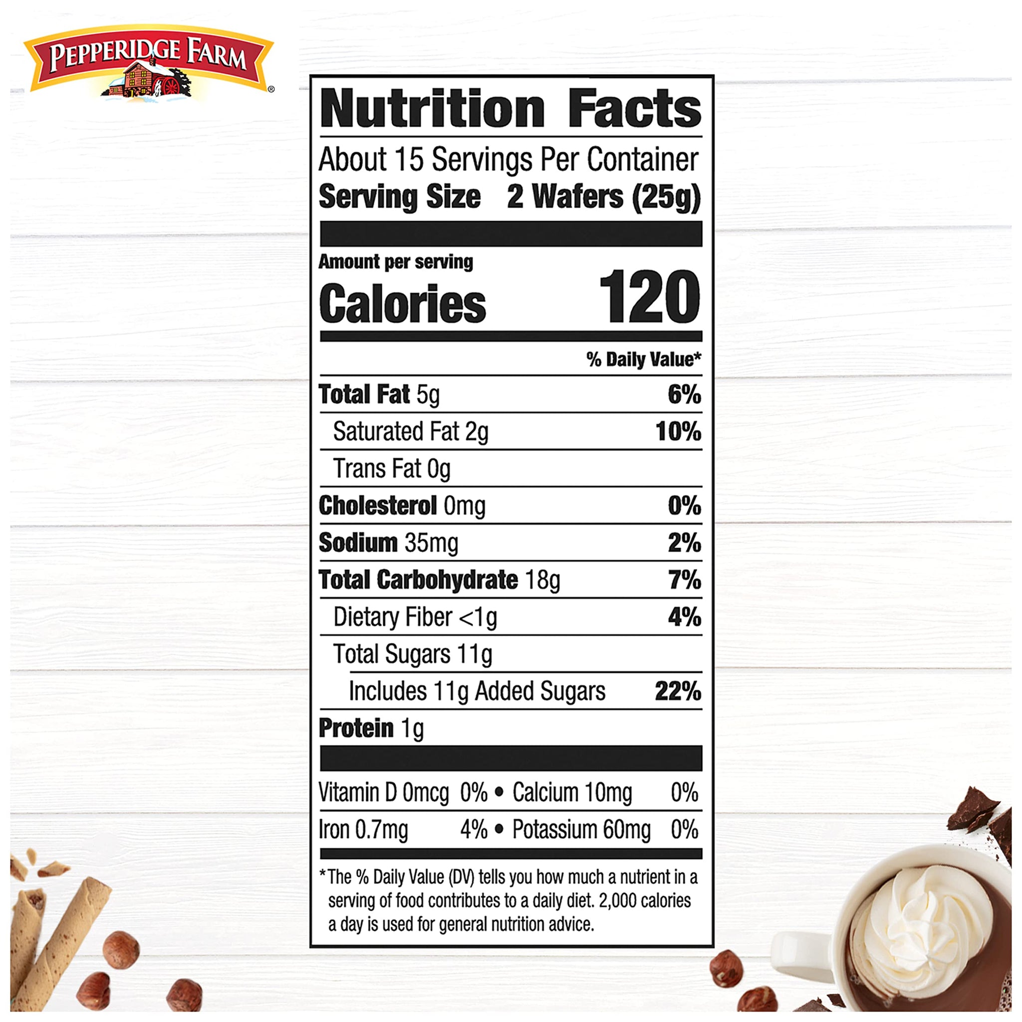 Pepperidge Farm Pirouette Cookies, Chocolate Hazelnut Créme Filled Wafers, 13.5 Oz Tin
