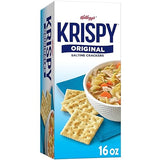 Kellogg's Krispy Saltine Crackers, Soup Crackers, Lunch Snacks, Original, 16oz Box (1 Box)