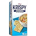 Kellogg's Krispy Saltine Crackers, Soup Crackers, Lunch Snacks, Original, 16oz Box (1 Box)