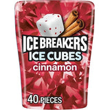 Ice Breakers, Ice Cubes Cinnamon Sugar Free Chewing Gum Bottle, 3.2 Ounce, 40 Count